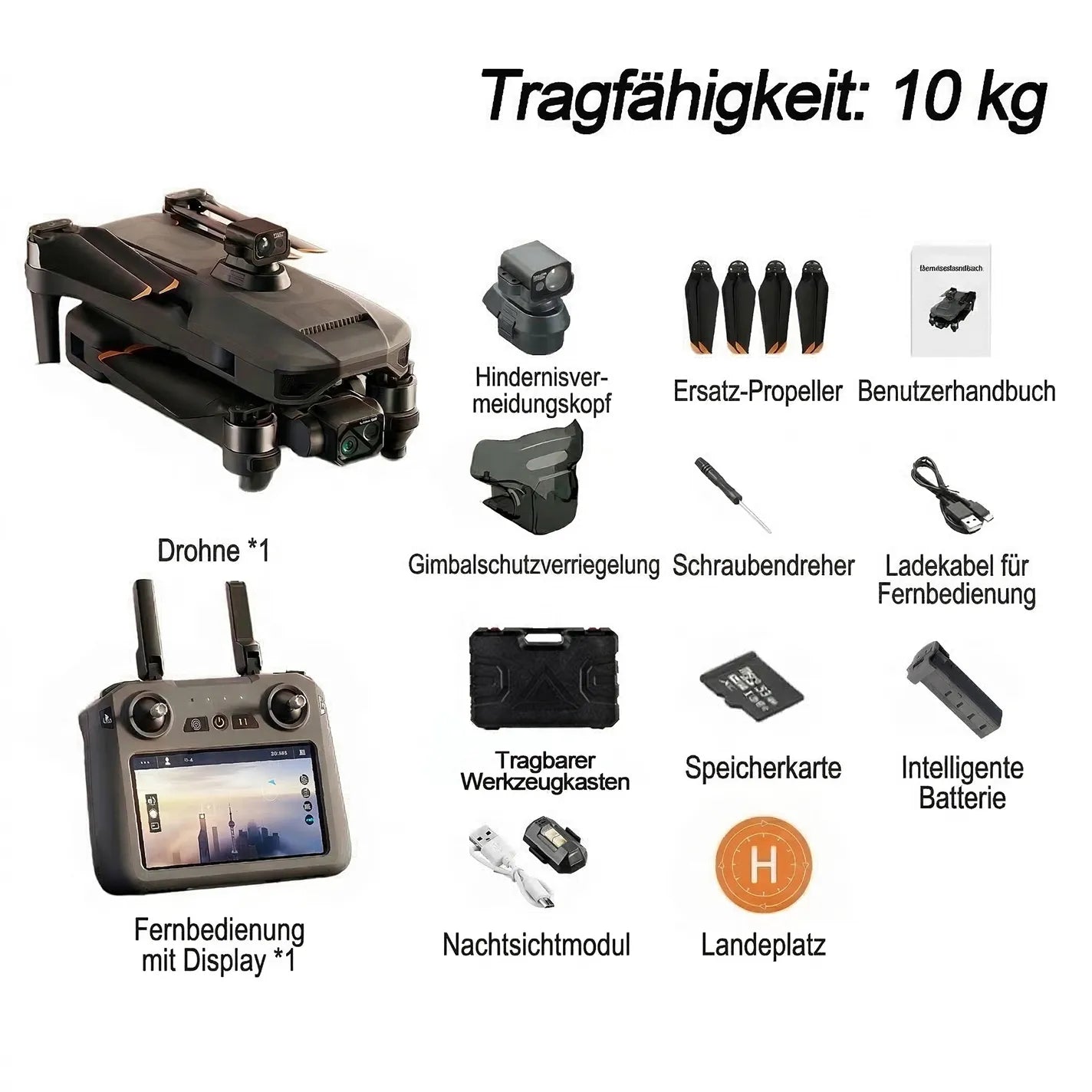 BGBDHZ T8 Max Wärmebilddrohne/Wärmebildgebung + Jagd + Transport + Nutzlast + Lieferung + Einsatzort